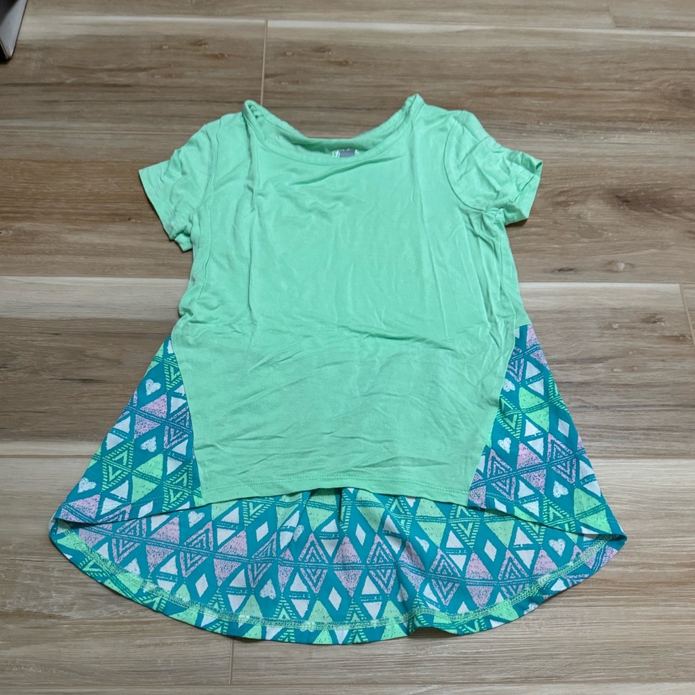 Pastel aqua green skirted tee